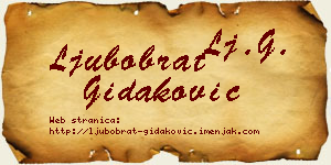Ljubobrat Gidaković vizit kartica